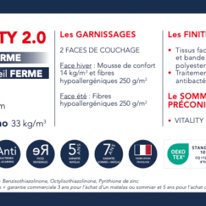 Matelas Bultex Vitality 2.0 – 140X190